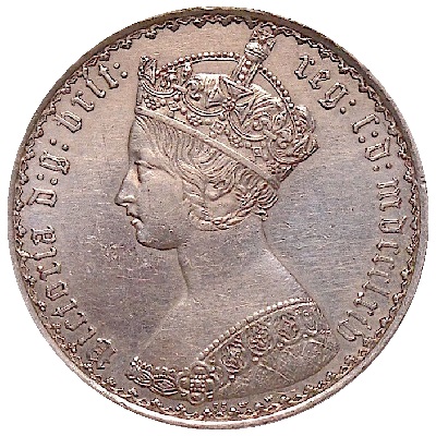 1864 UK Florin | 1864 two-shilling piece