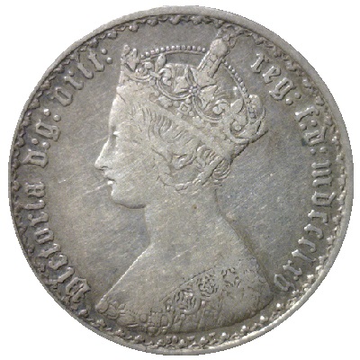 1865 UK Florin | 1865 two-shilling piece