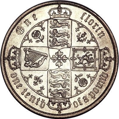 1870 Two Shillings Value
