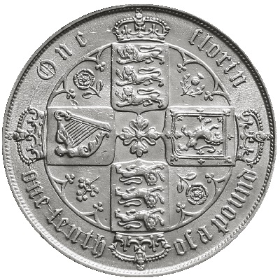 1872 Two Shillings Value