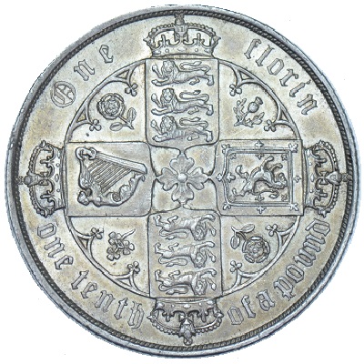 1880 Two Shillings Value