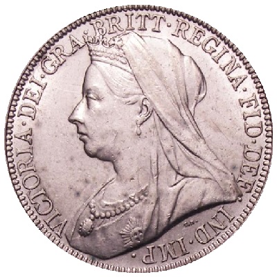 1895 UK Florin | 1895 two-shilling piece