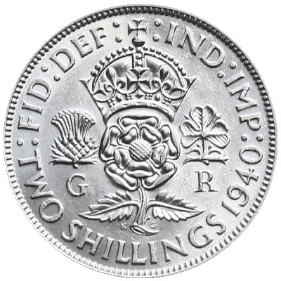 1940 Two Shillings Value