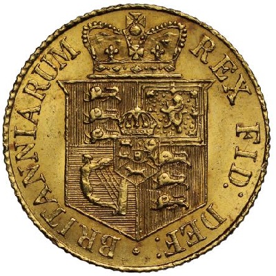 Gold 1820 half sovereign Value