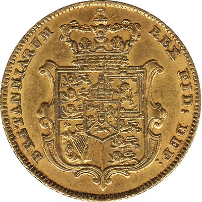 Gold 1828 half sovereign Value