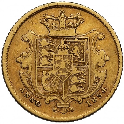 Gold 1834 half sovereign Value