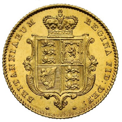 Gold 1842 half sovereign Value