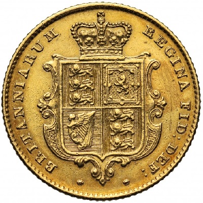 Gold 1843 half sovereign Value