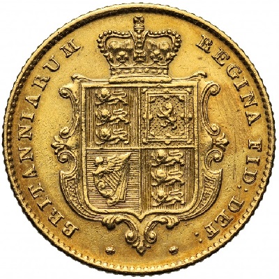 Gold 1843 half sovereign Value