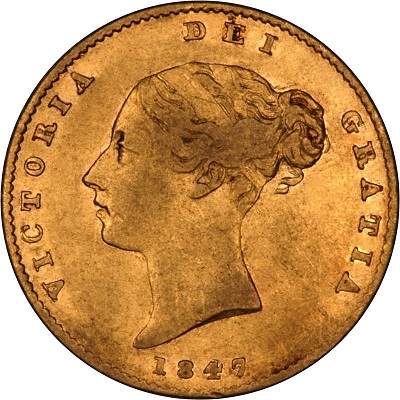 Gold 1847 half sovereign Value