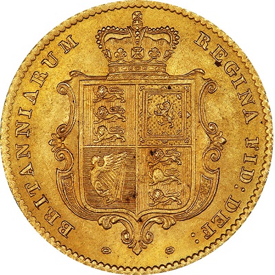Gold 1849 half sovereign Value