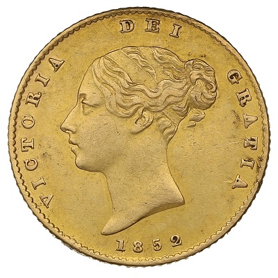 Gold 1852 Half Sovereign Value