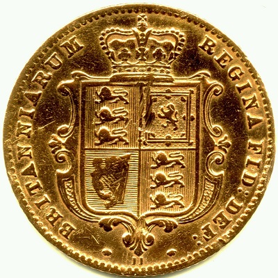 Gold 1857 Half Sovereign Value