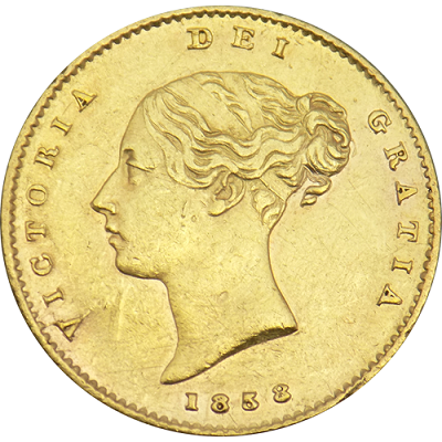 Gold 1858 Half Sovereign Value