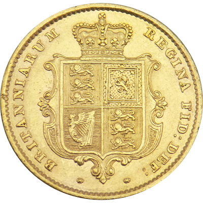 Gold 1858 Half Sovereign Value