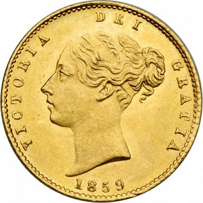 Gold 1859 Half Sovereign Value