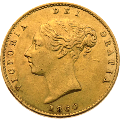 Gold 1860 Half Sovereign Value