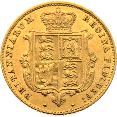 Gold 1860 Half Sovereign Value