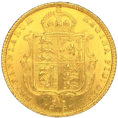 Gold 1887 Half Sovereign Value