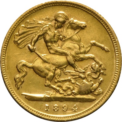 Gold 1894 Half Sovereign Value