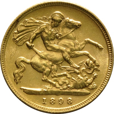 Gold 1898 Half Sovereign Value