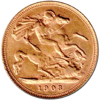 Gold 1903 Half Sovereign Value