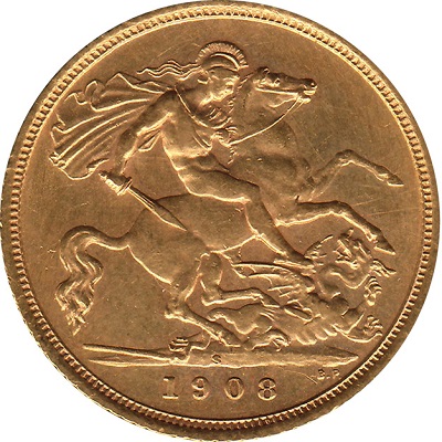 Gold 1908 Half Sovereign Value