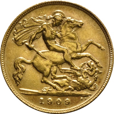 Gold 1909 Half Sovereign Value