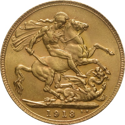 Gold 1913 Half Sovereign Value