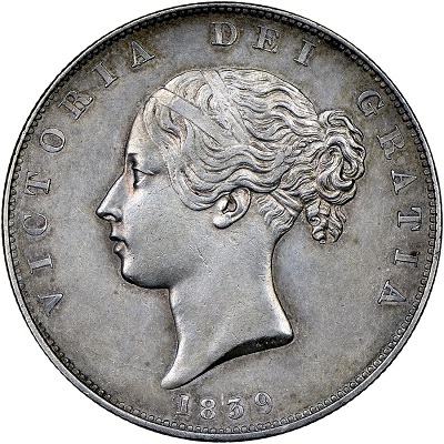 1839 UK Half Crown Value | 1839 British Half Crown Value