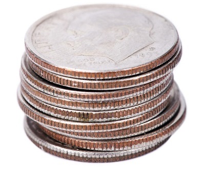 89% Silver, 11% Copper Dime 1834 Value