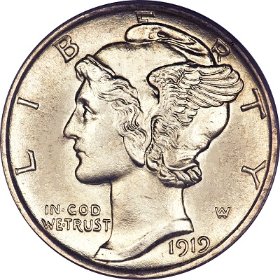 US 1919 Dime Value