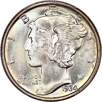 US 1934 Dime Value