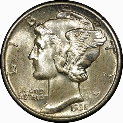 US 1935 Dime Value