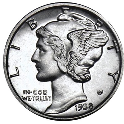 US 1938 Dime Value