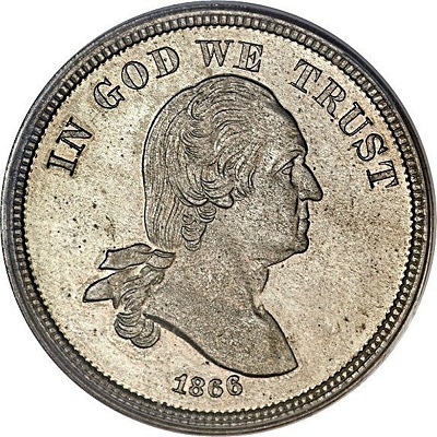 1866 US nickel, five-cent coin