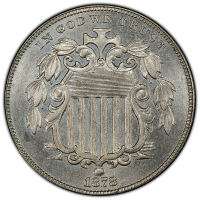 1878 US nickel, five-cent coin